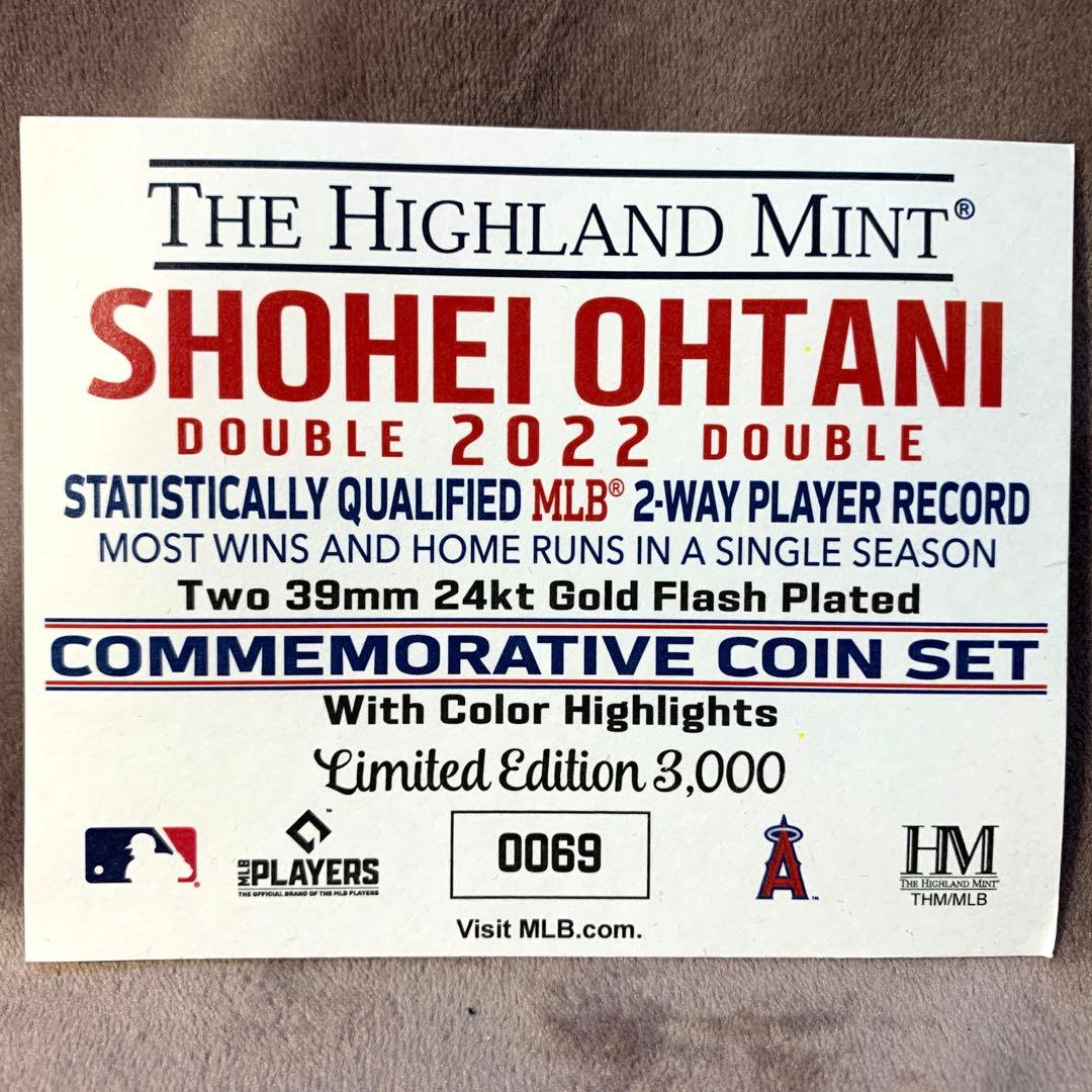 大谷翔平　2022年投打ダブル規定到達記念　ダブルゴールド　限定3000個