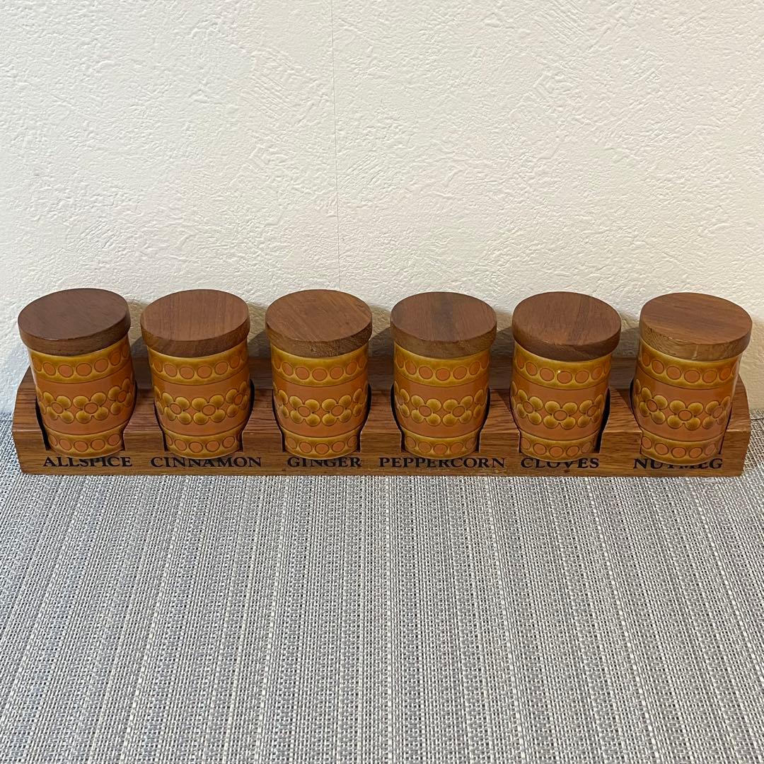 美品 ホーンジー/Hornsea Saffron スパイス容器 6個セット