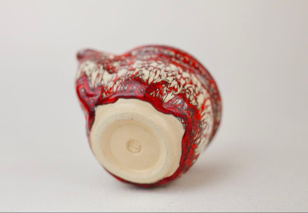 箕面焼　松田箕山　福槌摘み　宝瓶　急須　煎茶器