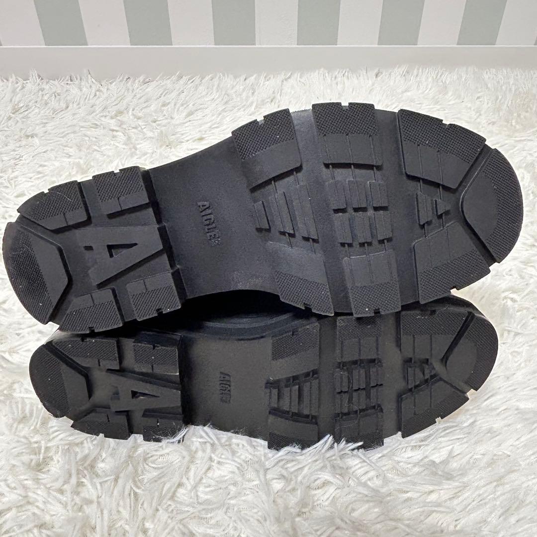 エーグル　ソフトレイン2 ラバーブーツ　サイドゴア　ブラック　38 24センチ