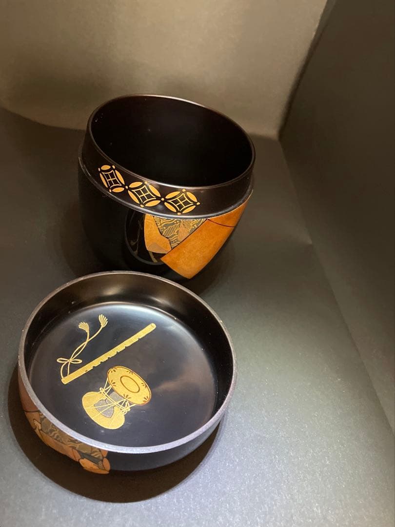 大棗　一后一兆作　人形廻ノ図　山田宗囲書附