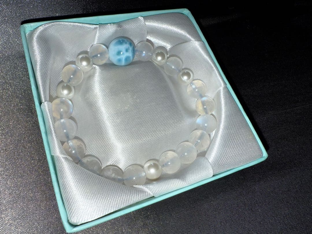 ※おもいで　【高品質•希少】ラリマーペンダントネックレスとブレスレットペア