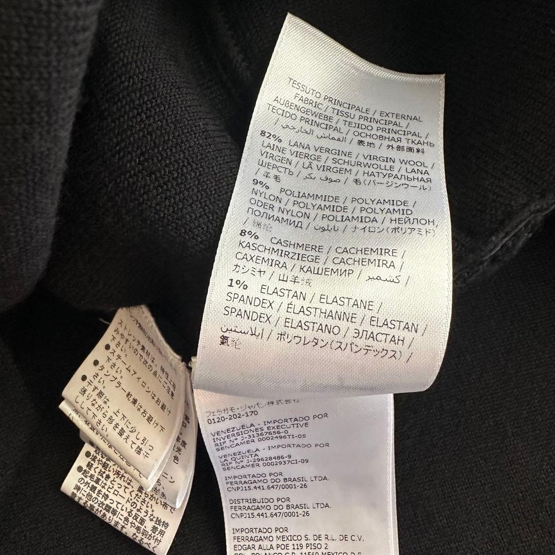 美品　現行　サルヴァトーレフェラガモ　ラムレザー　コート　ガンチーニ　シルク混