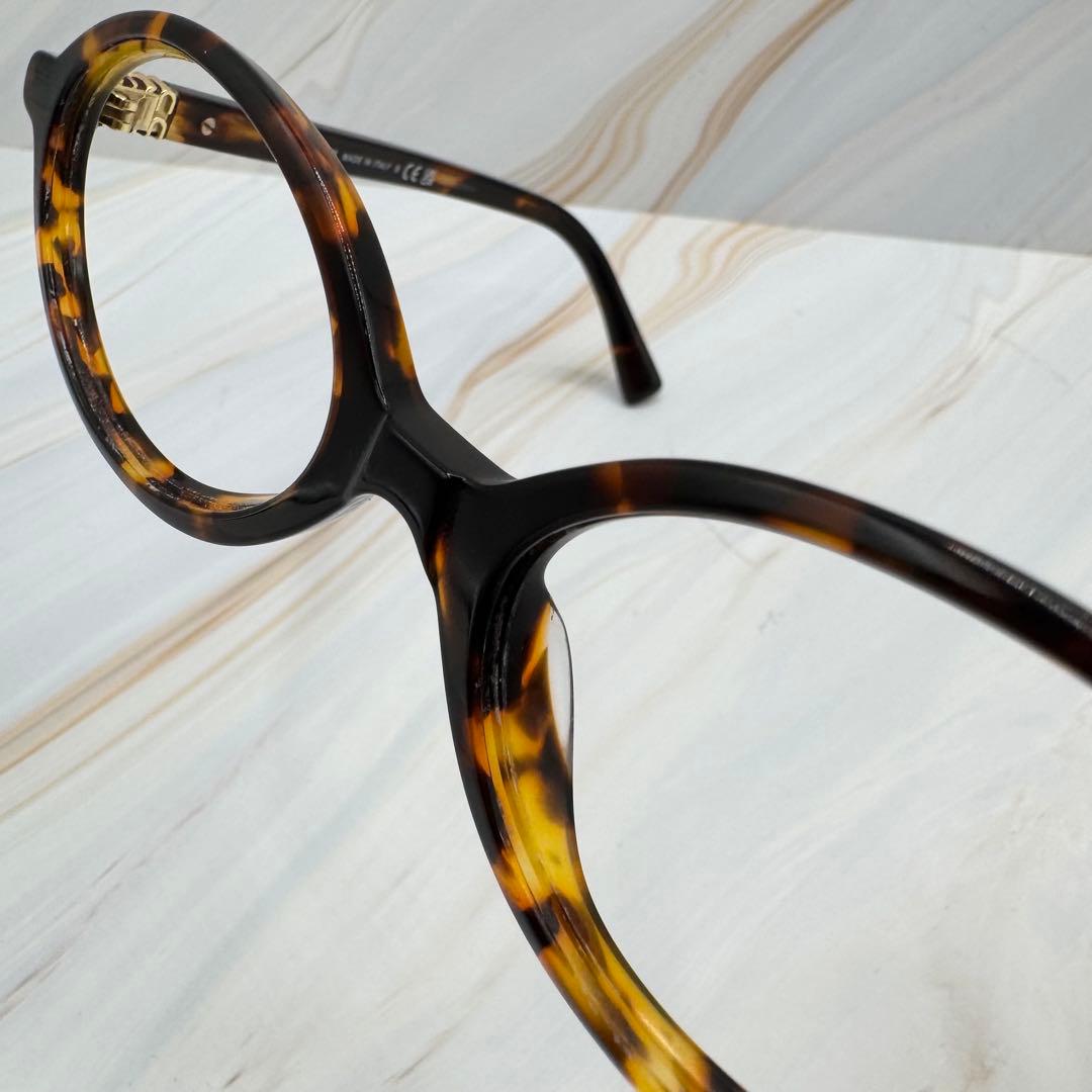 【ミュウミュウ】ウォニョン着用　 レンズなし　伊達メガネ べっこう柄　ロゴ