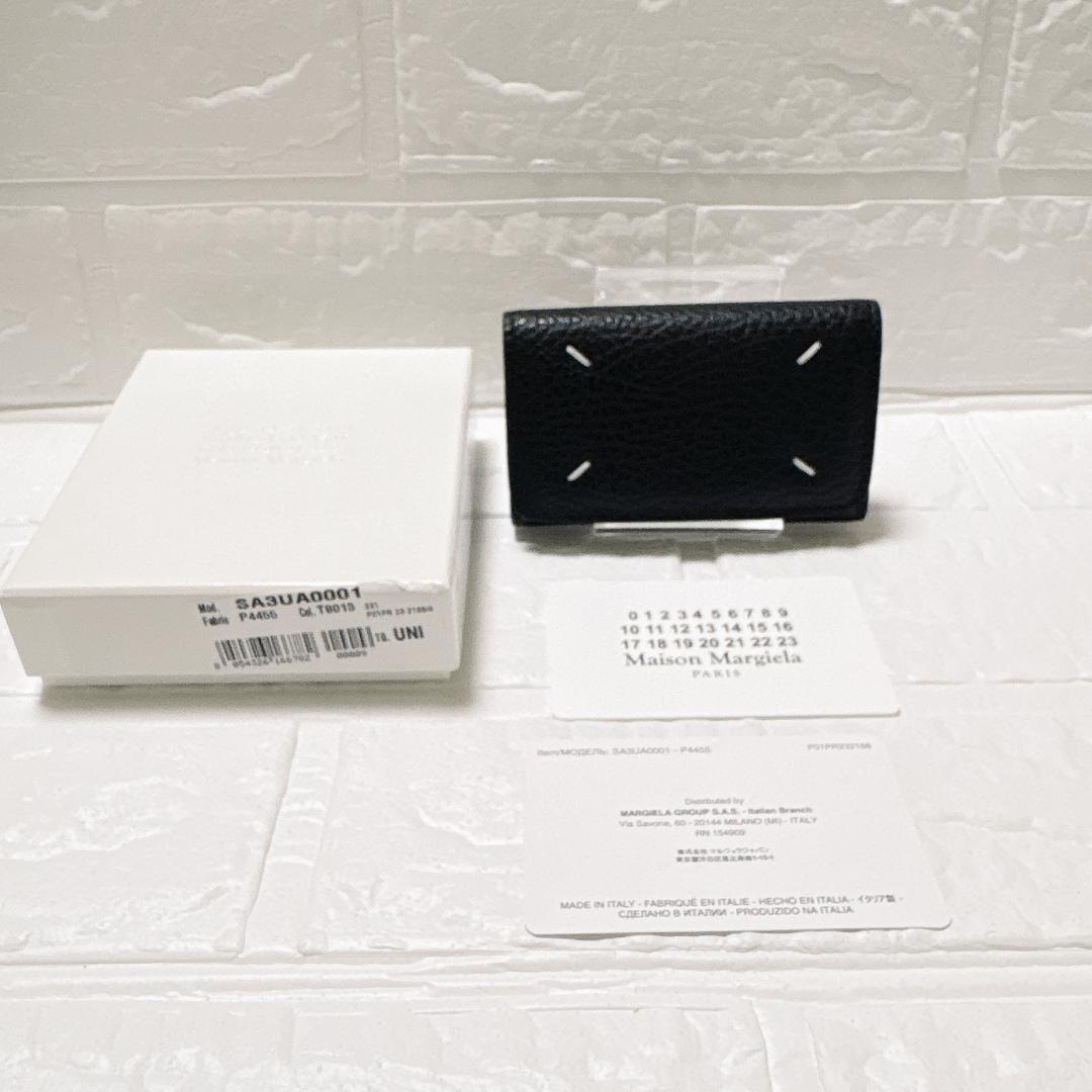 未使用品級✨メゾンマルジェラ 4ステッチ キーケース ブラック レザー