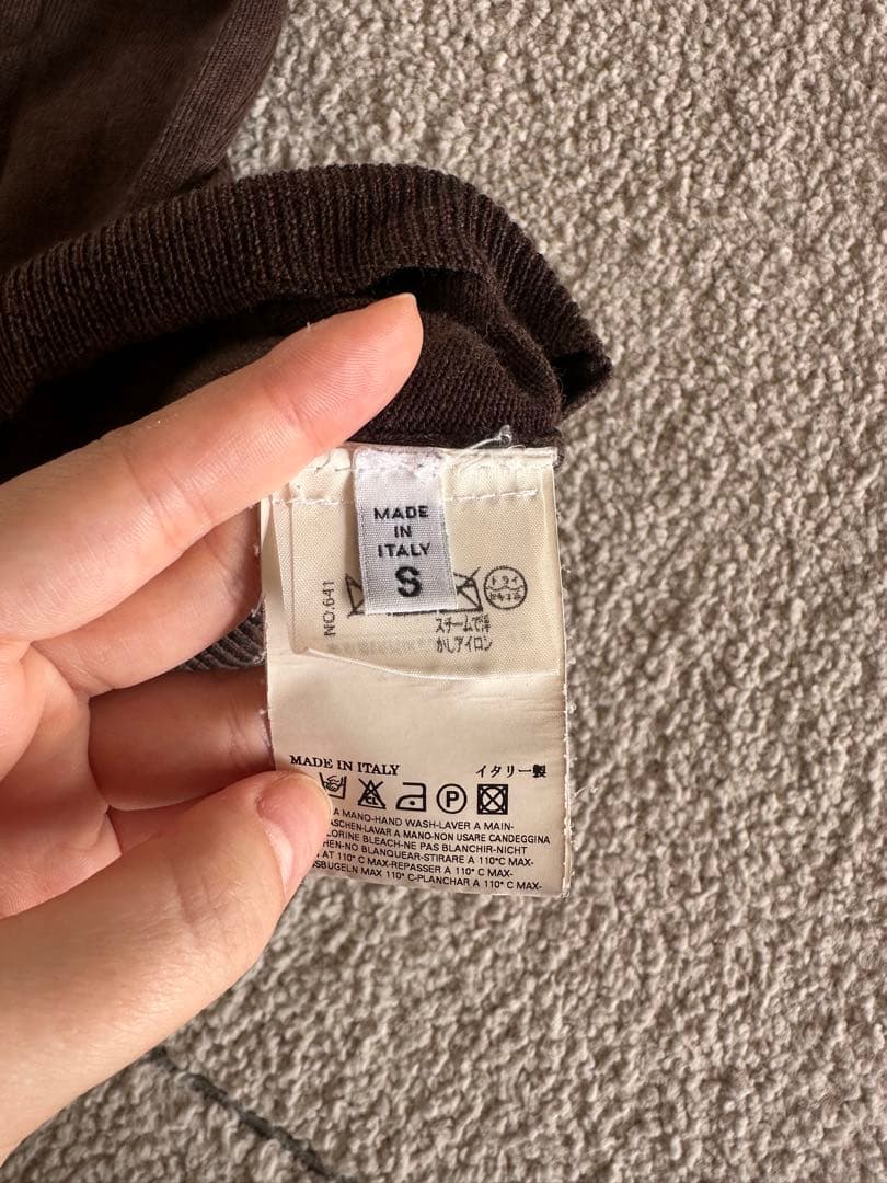 人気マルジェラ　ブラウン Vネック ニット セーター