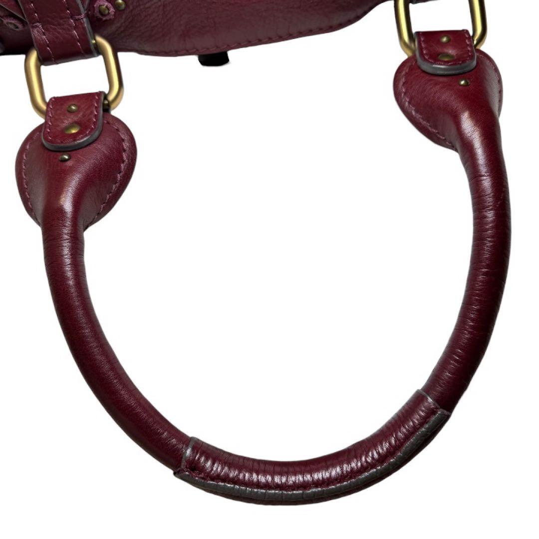 ⚠️特価‼️保証付□らび□クロエChloe■ハンドバッグ■パディントン■バーガンディ