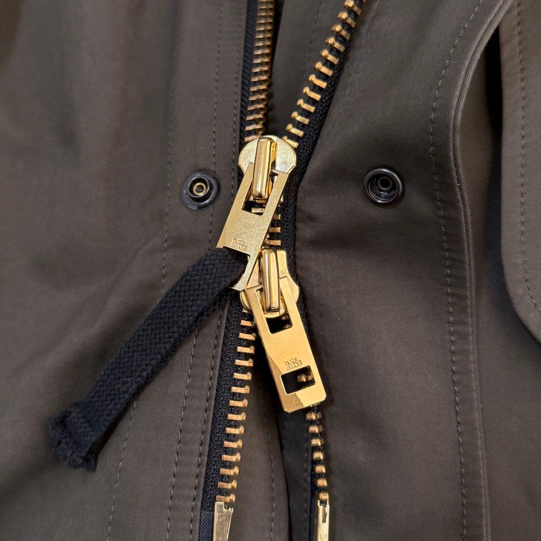 【ザ・リラクス】ショートモッズコート　ボアライナー付き　カーキ　Sサイズ