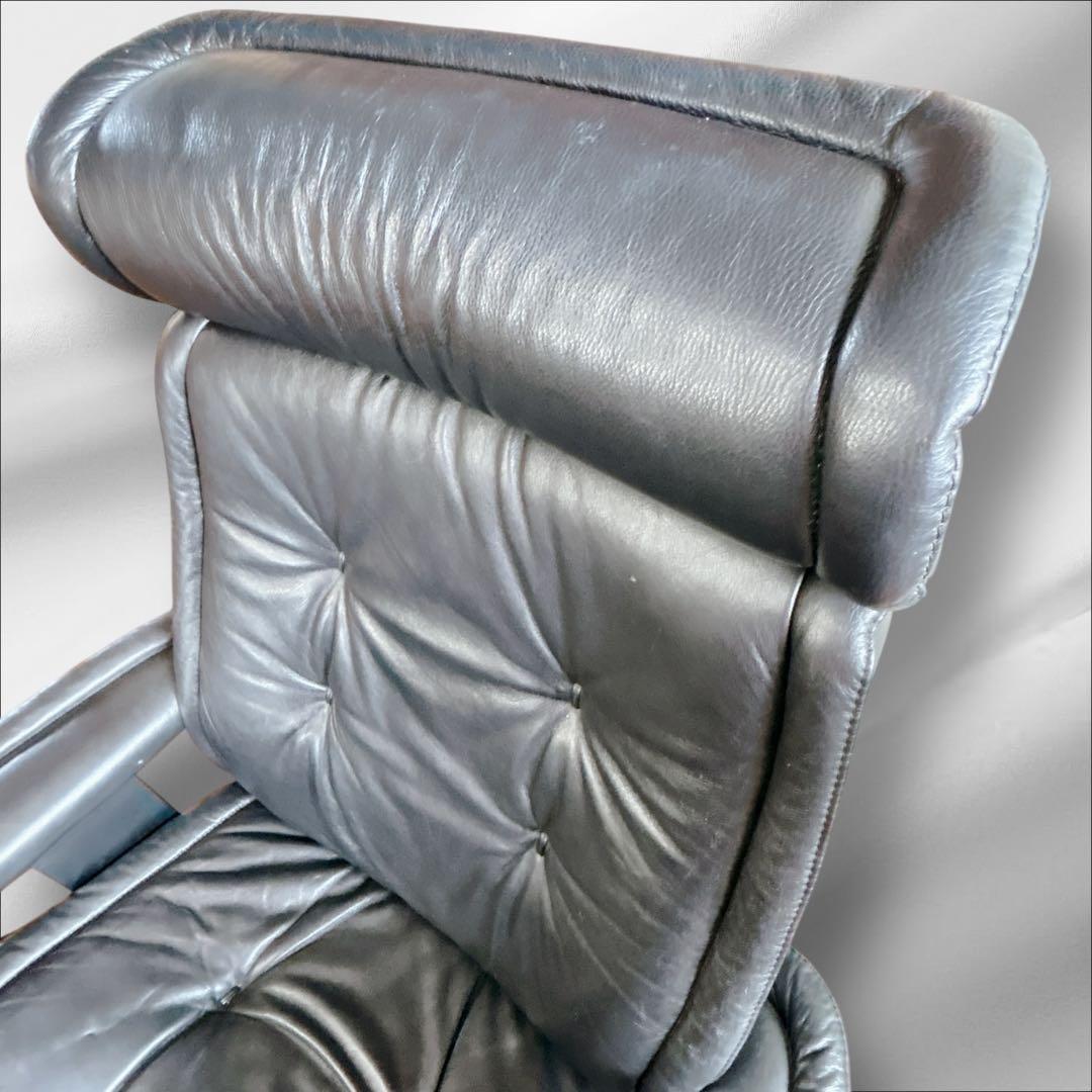 EKORNES エコーネス リクライニングチェア オットマン レザー ブラック
