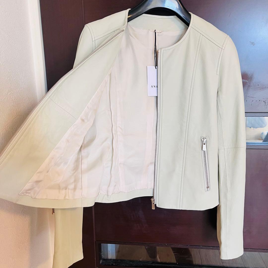 新品☆ ANAYI ラムレザークルージャケット/セオリー、23区、ロペ