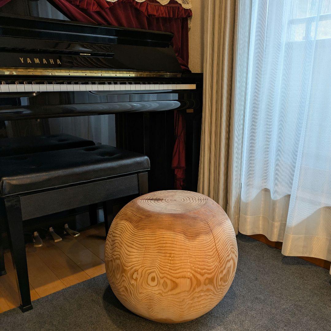 k098　杉　大型　切り株　丸型　椅子　スツール　テーブル