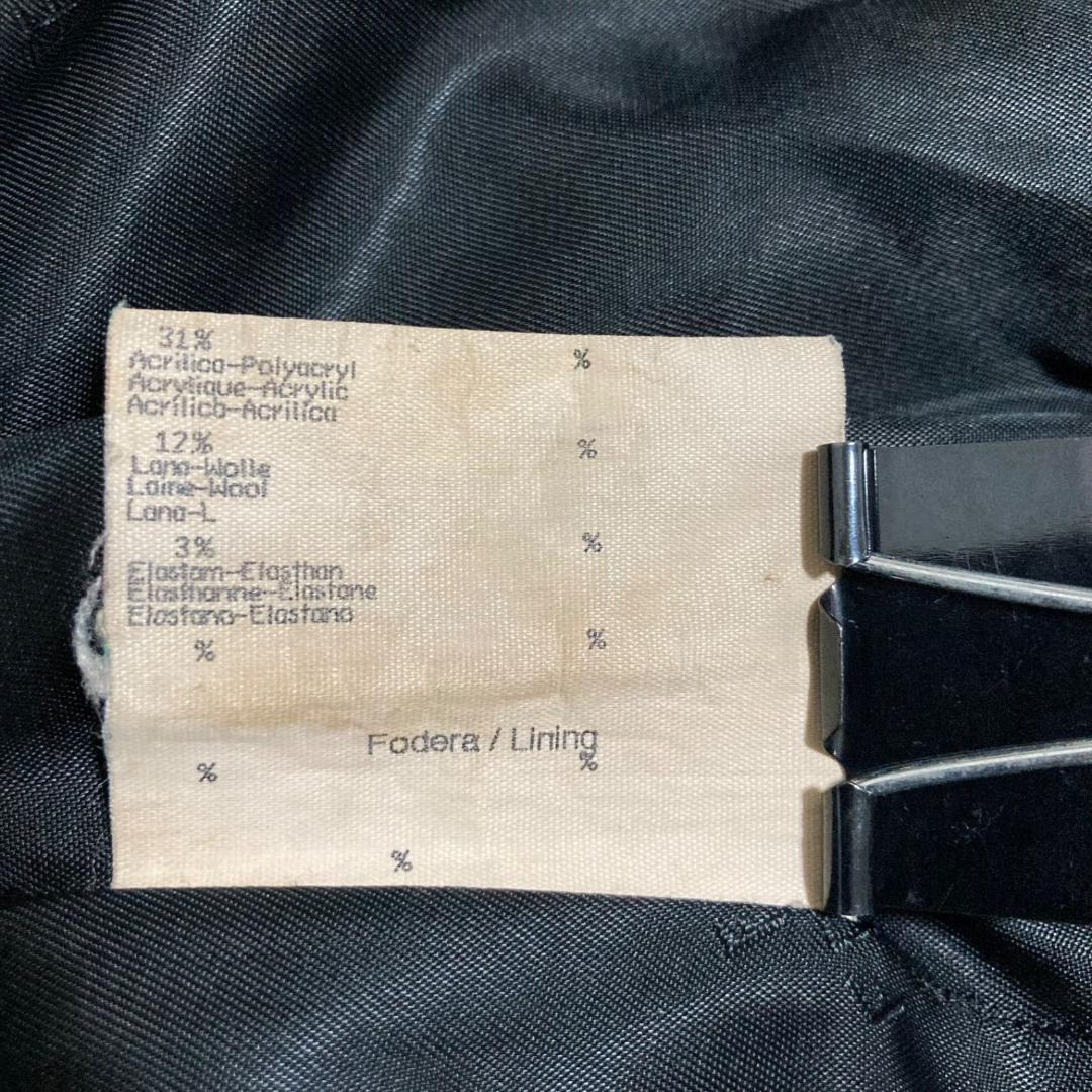 14442✨フェンディ 40 ロゴライン ウール ジップコート 黒 ブラック