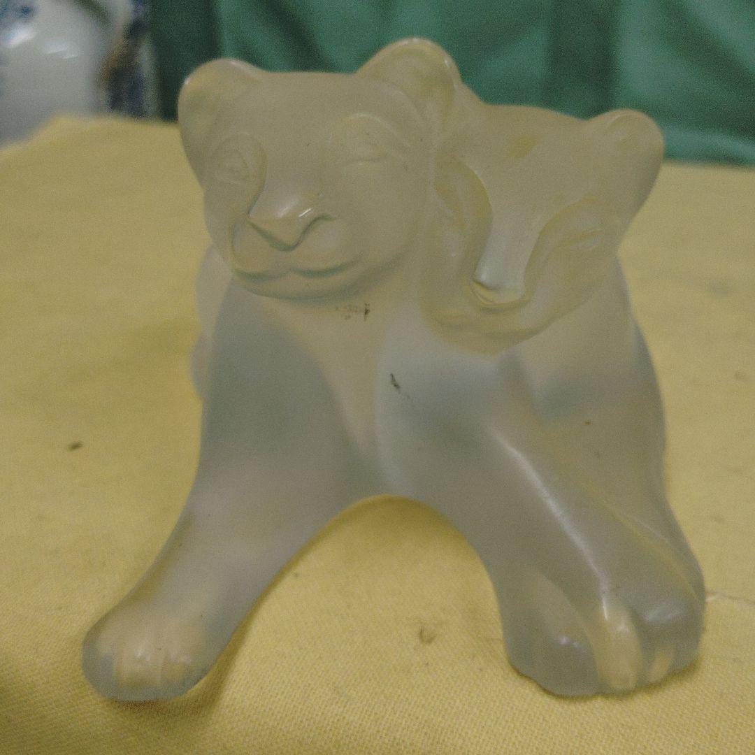 LALIQUE フロストガラス ライオン