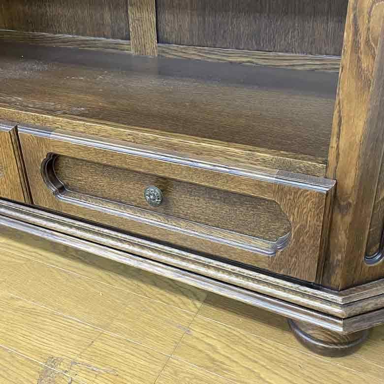 オーク無垢材 本棚 ブックケース 木製 ルーマニア製 起立木工 ヴィンテージ