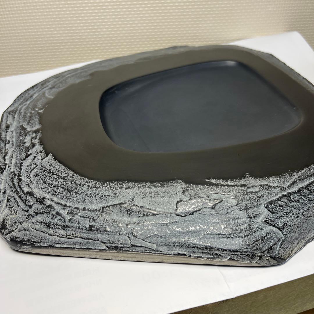 ⭕️デカイ　長崎県対馬　希少　超大型若田硯　年輪様な石紋綺麗　5kg超え　椿竜山