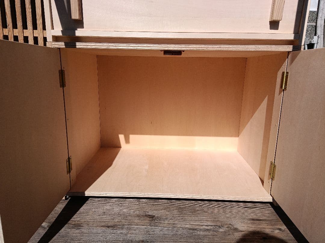 自作のケージ　小動物　ハリネズミ　特大サイズ　フルセット　収納　木製無垢　飼育用