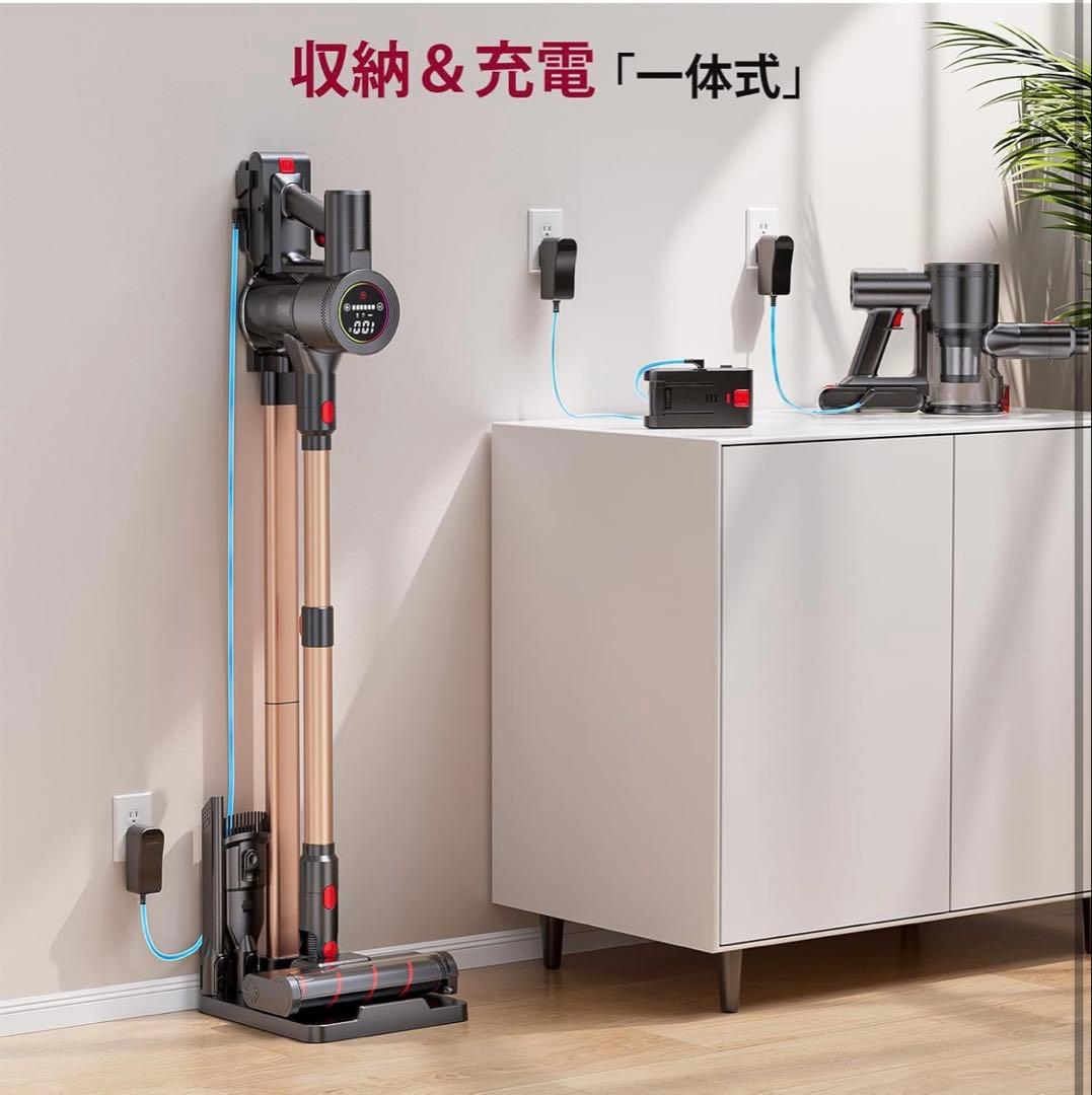コードレス掃除機 軽量 サイクロン式 スティッククリーナー 2WAY スタンド付