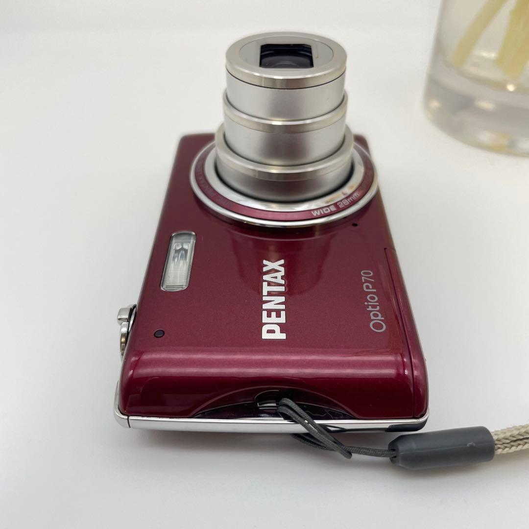 スマホ転送OK✨PENTAX Optio P70✨動作確認済 可愛い 鮮やかな赤