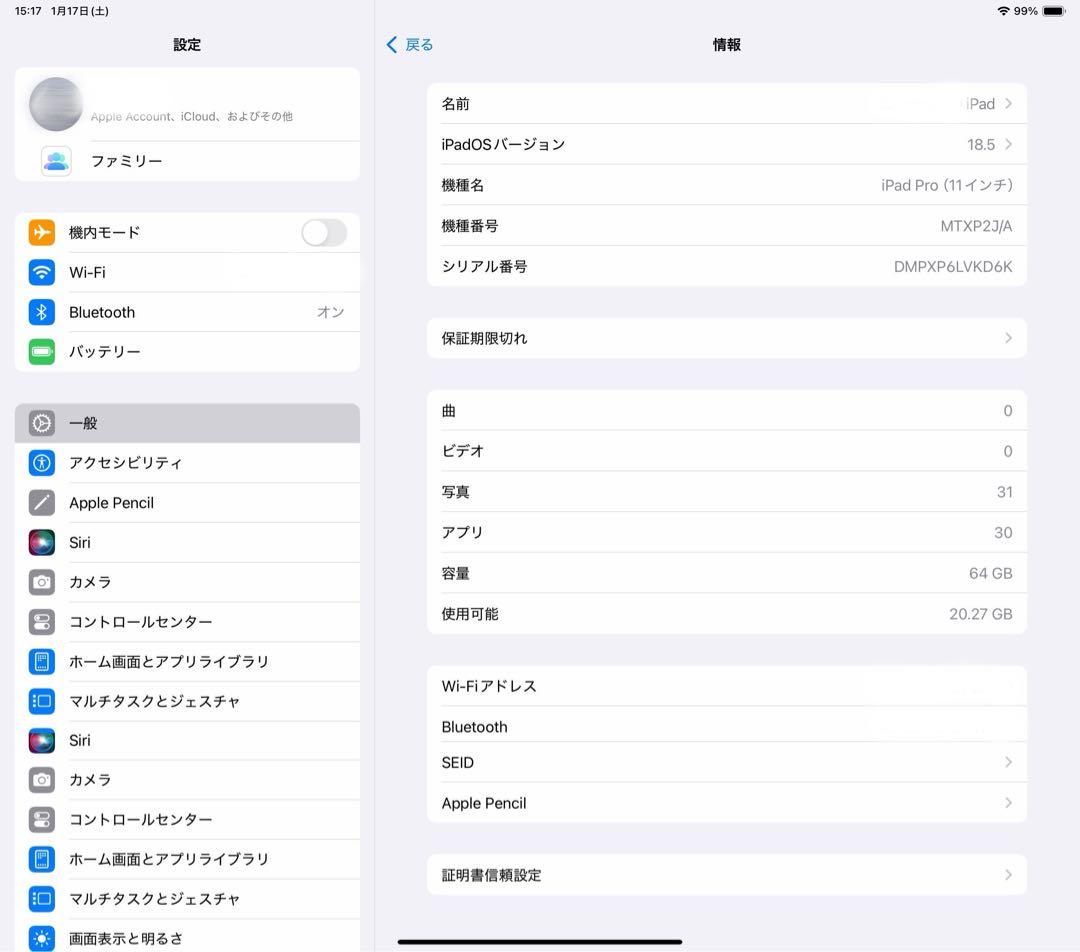 【美品／セット】iPad Pro 11 第1世代 64GB