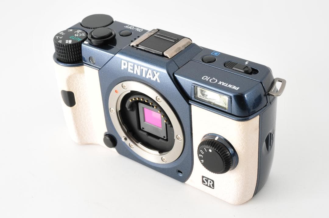Pentax Q10 ネイビー＆クリーム カラー 充電器、バッテリー付 #97
