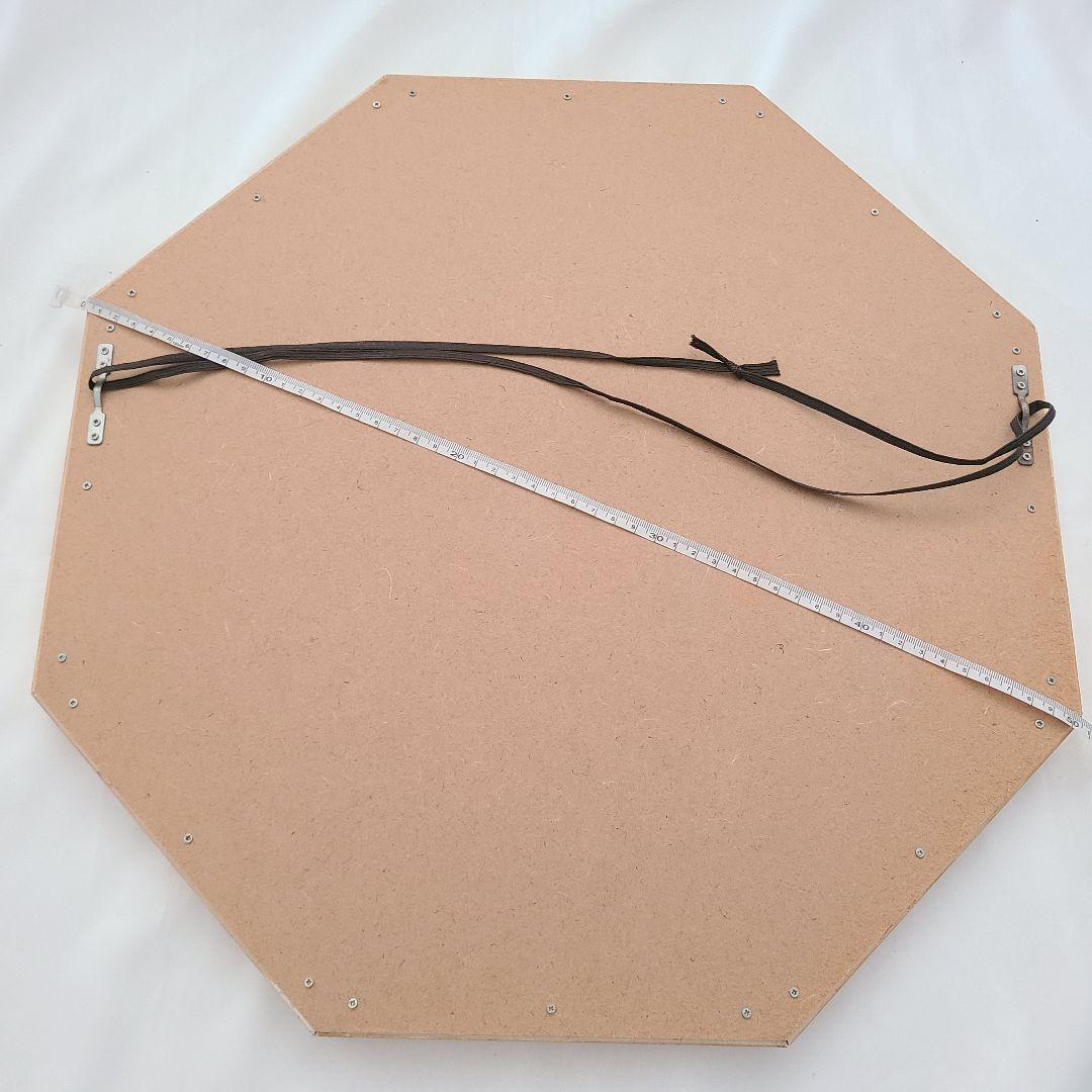 ミラー 鏡 インテリア 八角形 壁掛け 額縁 ウォールミラー ゴールド