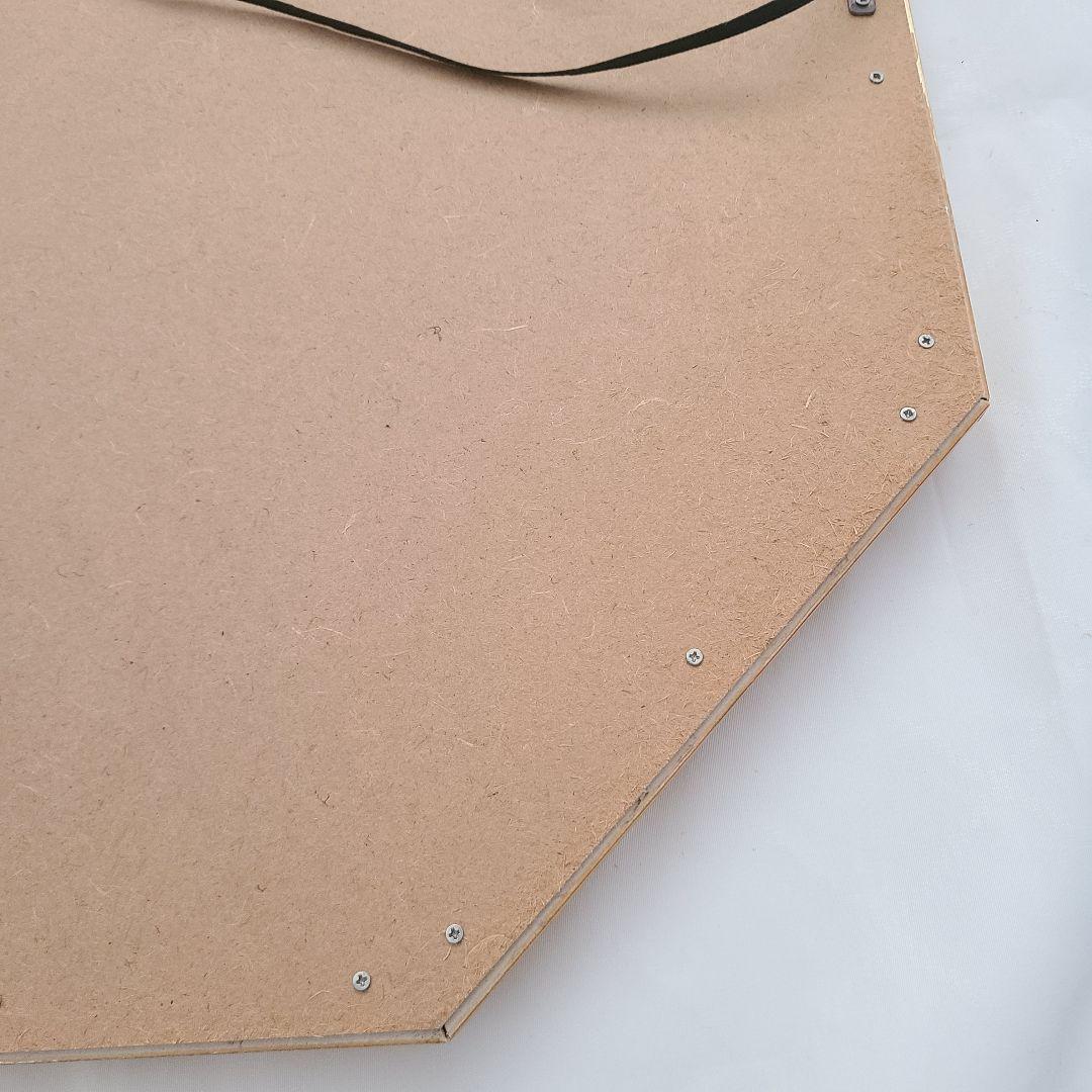 ミラー 鏡 インテリア 八角形 壁掛け 額縁 ウォールミラー ゴールド