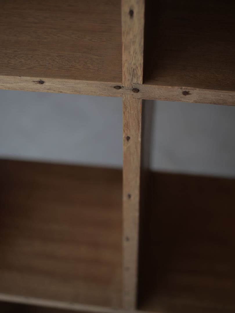 マス目棚　棚　収納　ラック　本棚　古家具　古道具　アンティーク　昭和レトロ