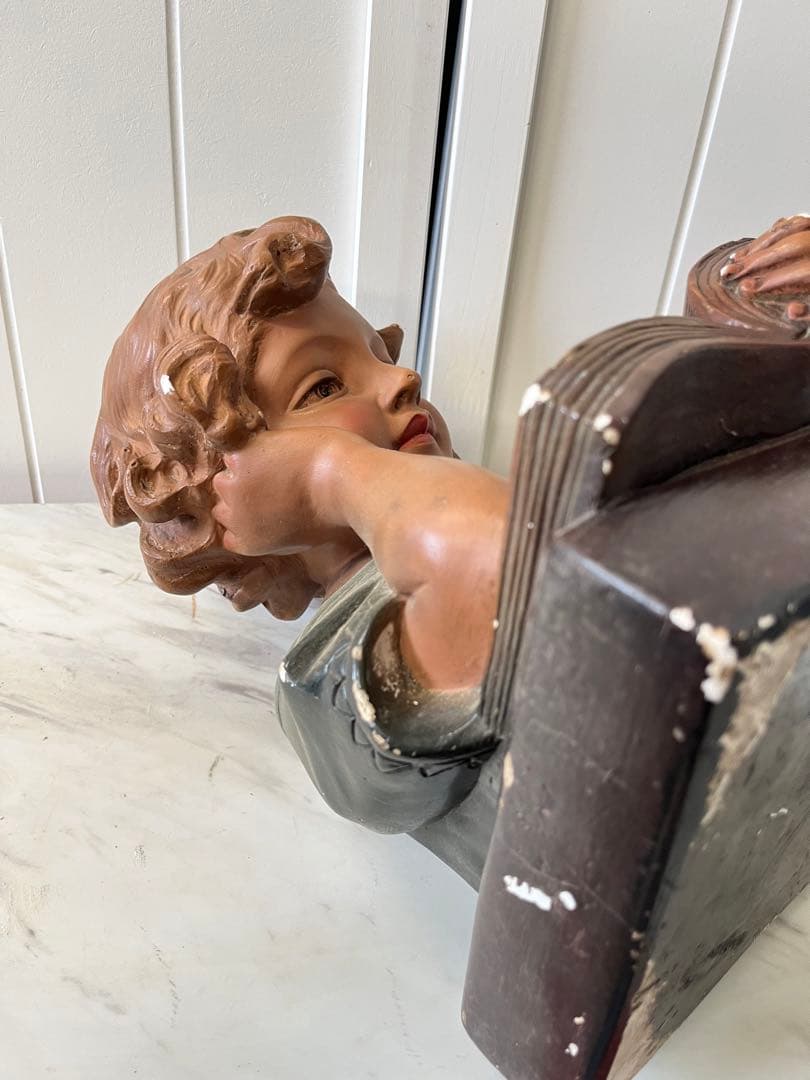 フランス　本を読む少女　アンティーク　置物　オブジェ　ビンテージ　骨董コレクター