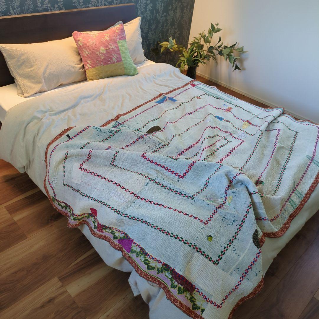 ビンテージカンタキルト ラリーキルト エスニックインテリア ソファカバー778