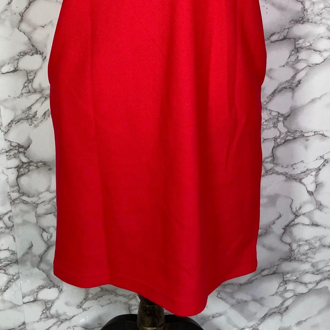 美品　LANVIN SPORT　（38）　ゴルフウェア　ポロワンピース　赤