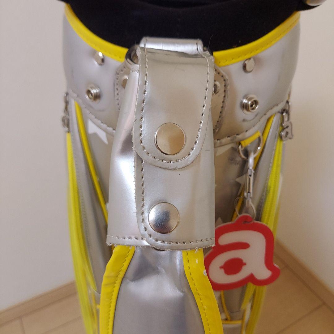 ARCHIVIO アルチビオ キャディバック シルバー/イエロー★ヘッドカバー付