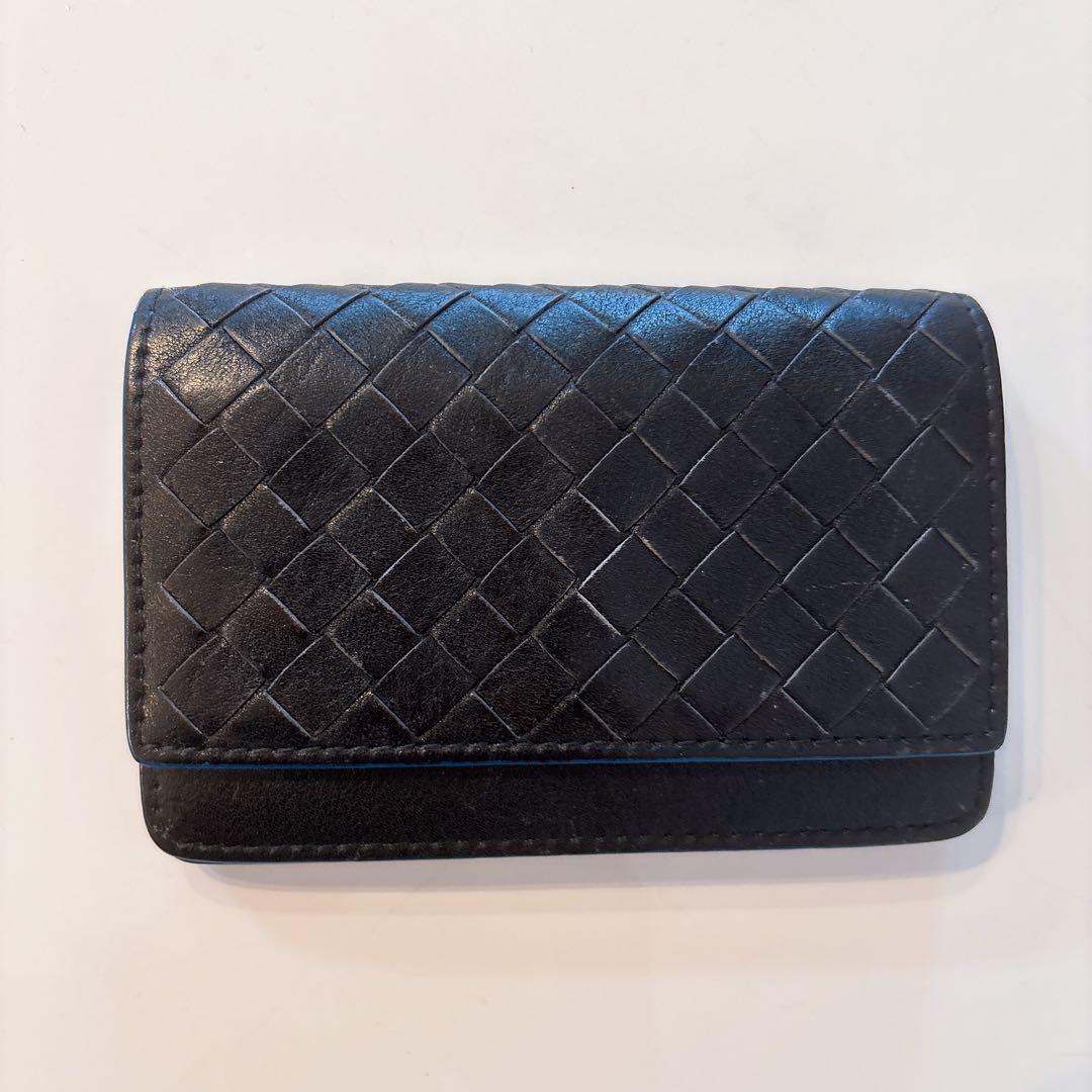 BOTTEGA VENETA ボッテガ　名刺入れ　青×黒