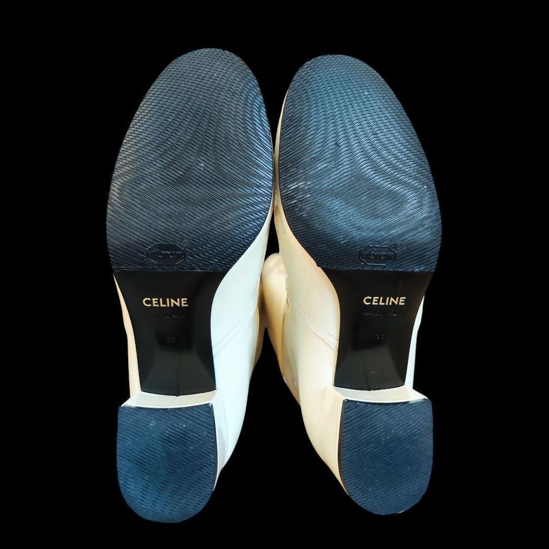 【美品】CELINE トリオンフ ハイブーツ ホワイト 36 23cm相当