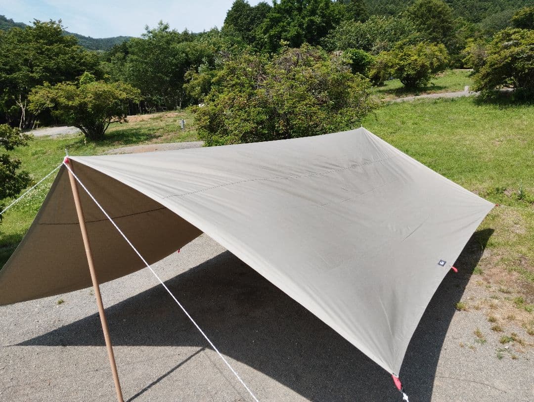 レクタタープTCカーキ(約)435cm×500cm ポリコットンタープ