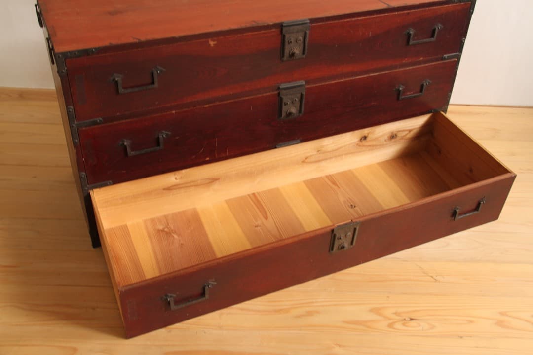 木製チェスト　収納棚　3段　和家具　古道具　古家具　ビンテージ　アンティーク