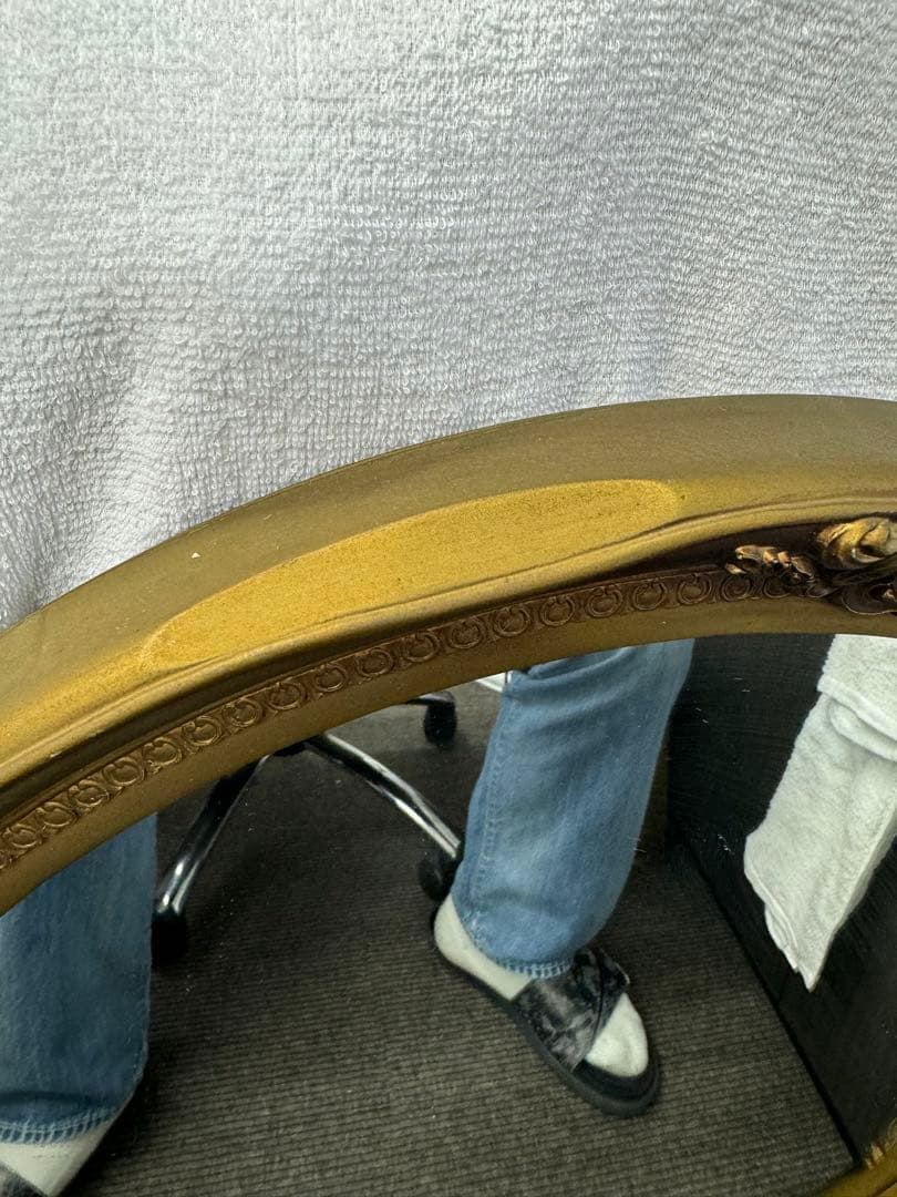 ウォールミラー　アンティーク調　壁掛け　大型鏡