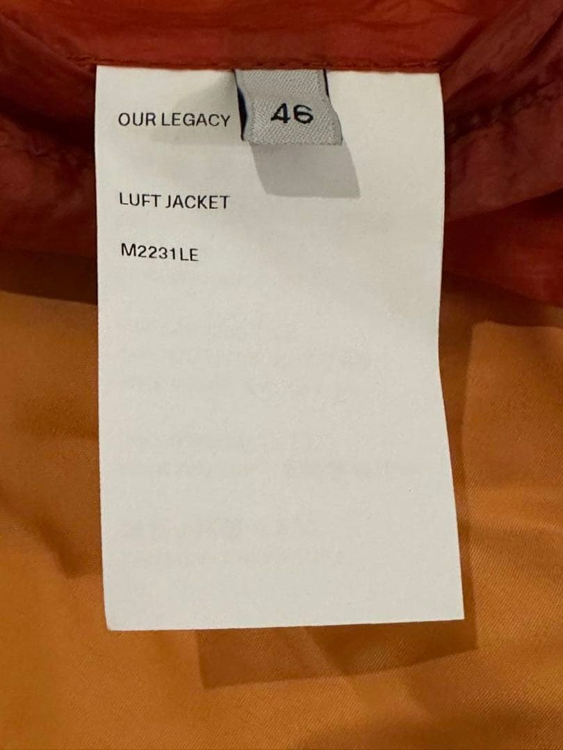 【美品】OUR LEGACY LUFT JACKET 46