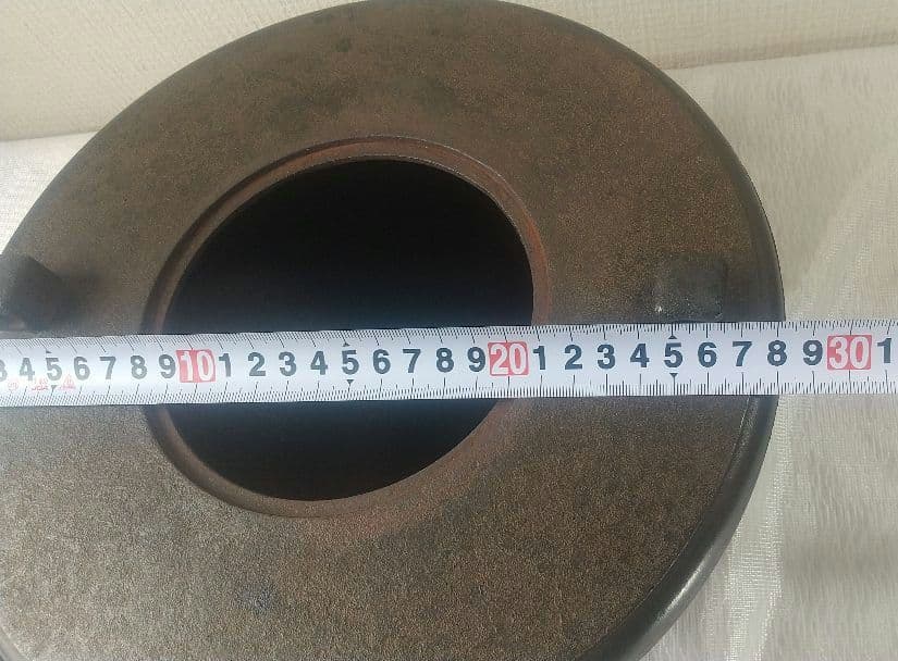 南部 茶乃湯釜　一文字釜　南部鉄器　茶釜　茶道具　茶室　共箱