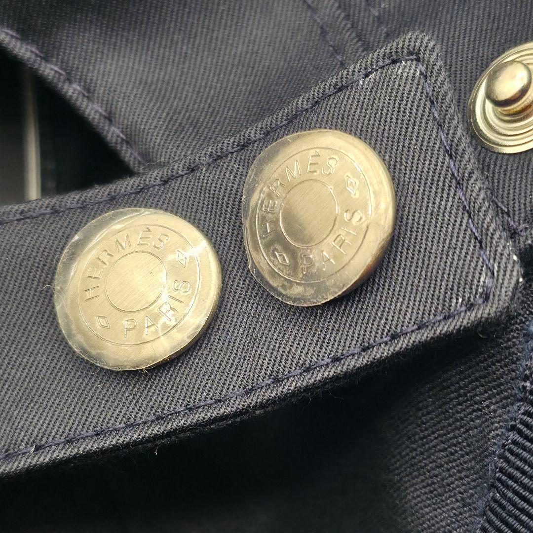 HERMES マイルス Hカット ベースボールキャップ ダークネイビー エルメス