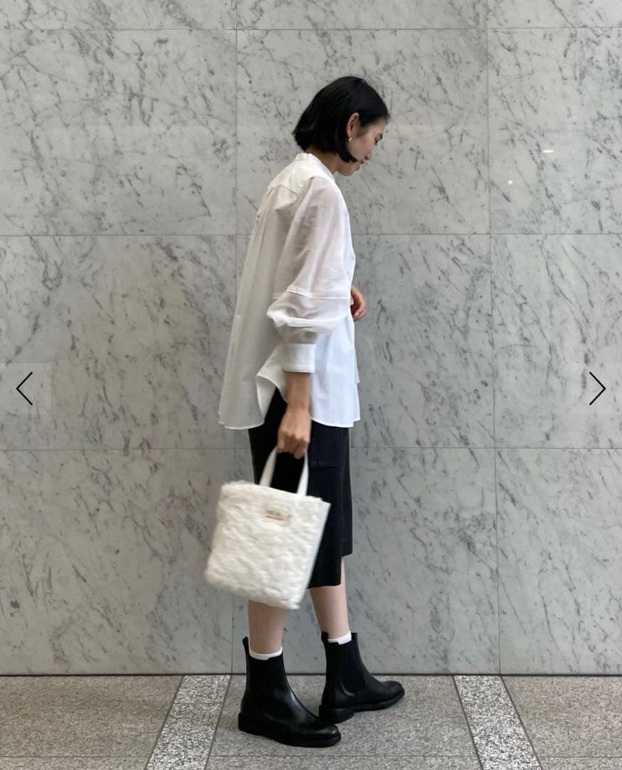 新品未使用 TOMORROWLAND サイドゴアショートブーツ ブラック