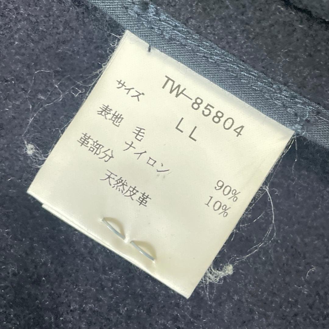 美品VAN JACKET メンズ　ロングダッフルコート　チェック　グリーンLL