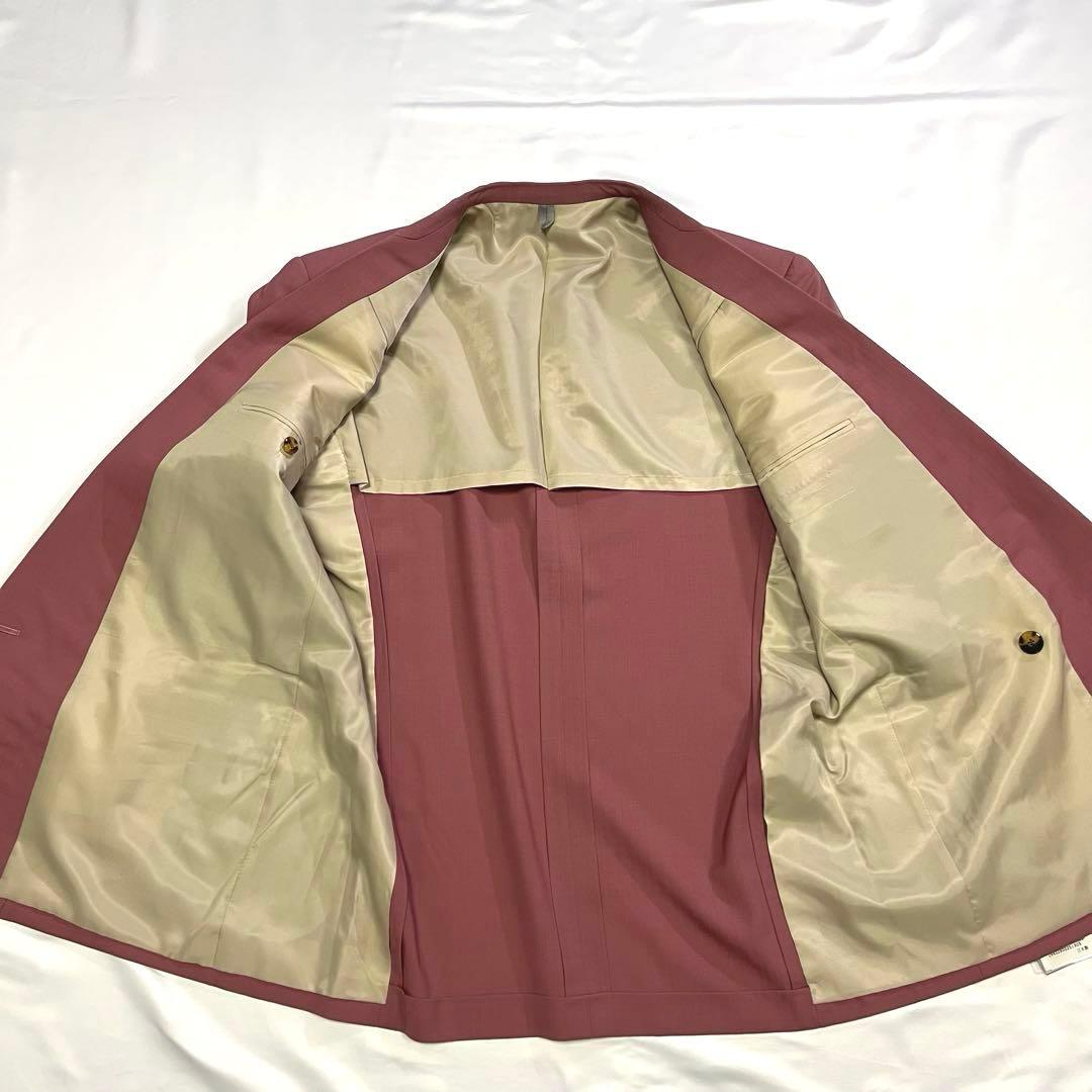 【vintage】セットアップ　スーツ　ダブル　ピンク　ピンズ　90s 80s