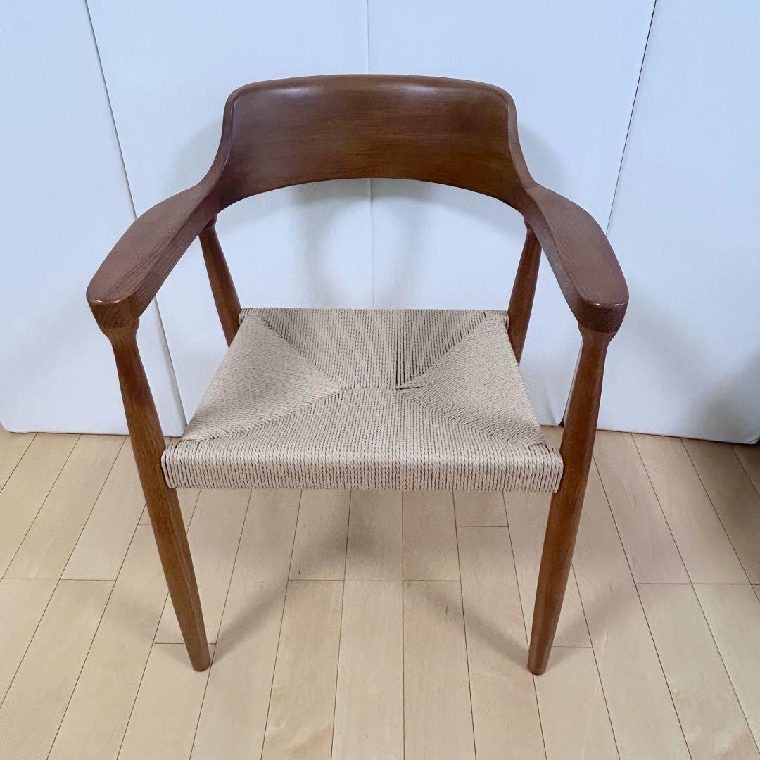 ペーパーコード　アームチェア　アッシュ　タンスのゲン ブラウン　天然木　無垢材③