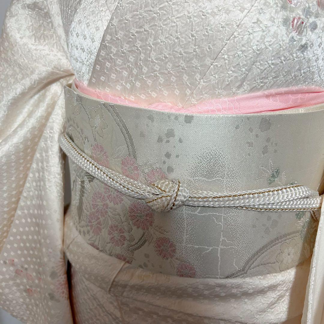 未使用近い　美品　袷　正絹　総絞り　螺鈿風　友禅　訪問着　フルセット