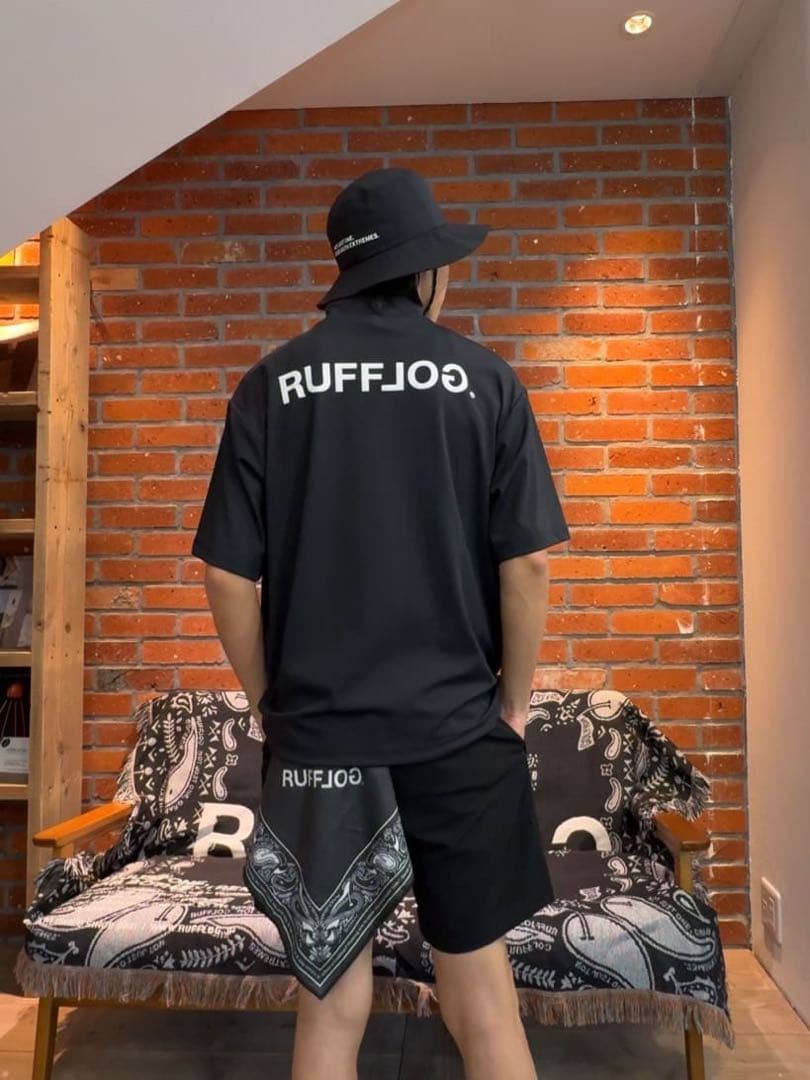 RUFFLOG HALF ZIP MOCK NECK SHIRT サイズXL