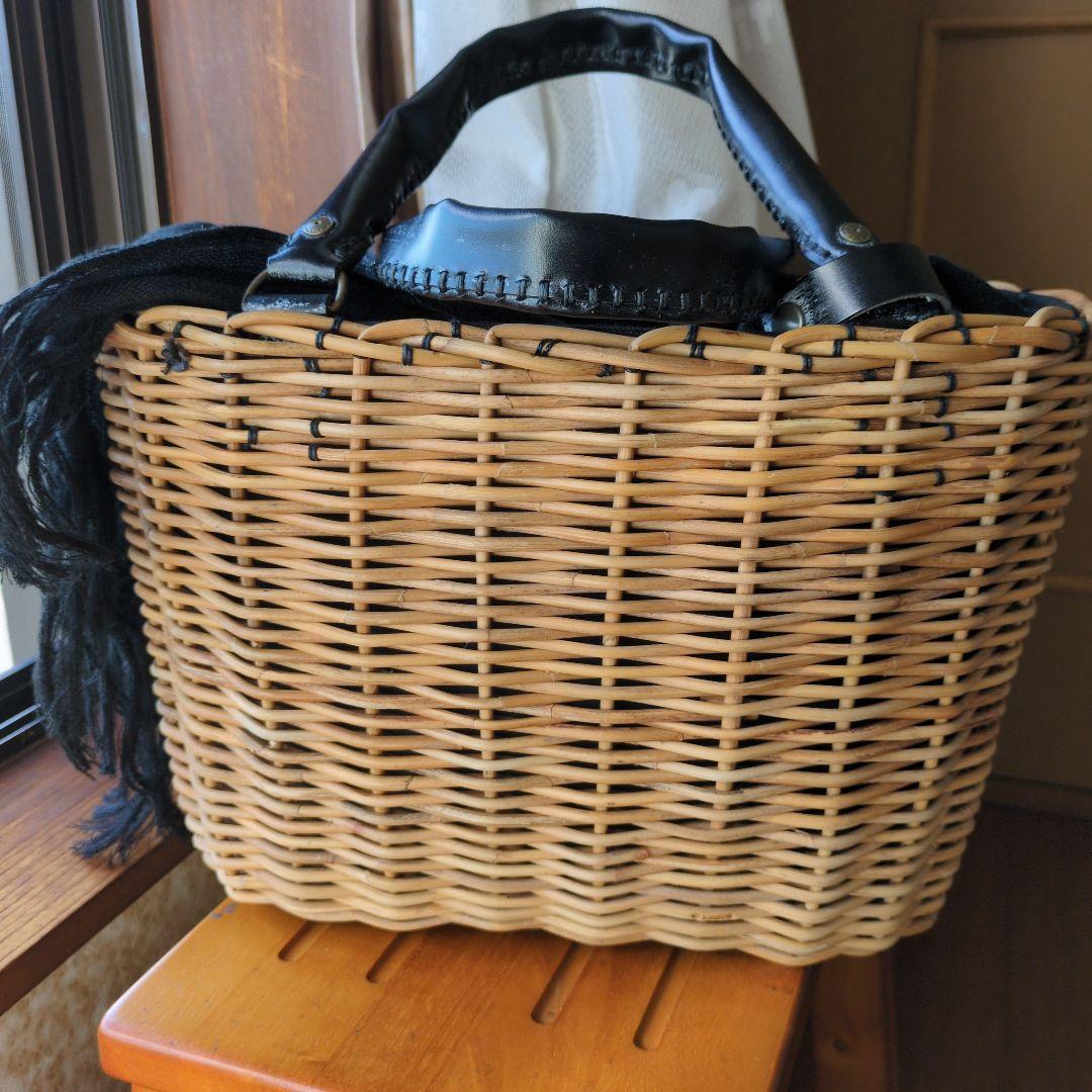 エバゴス ブライドルレザー✕紅藤（ミニトート）ブラック