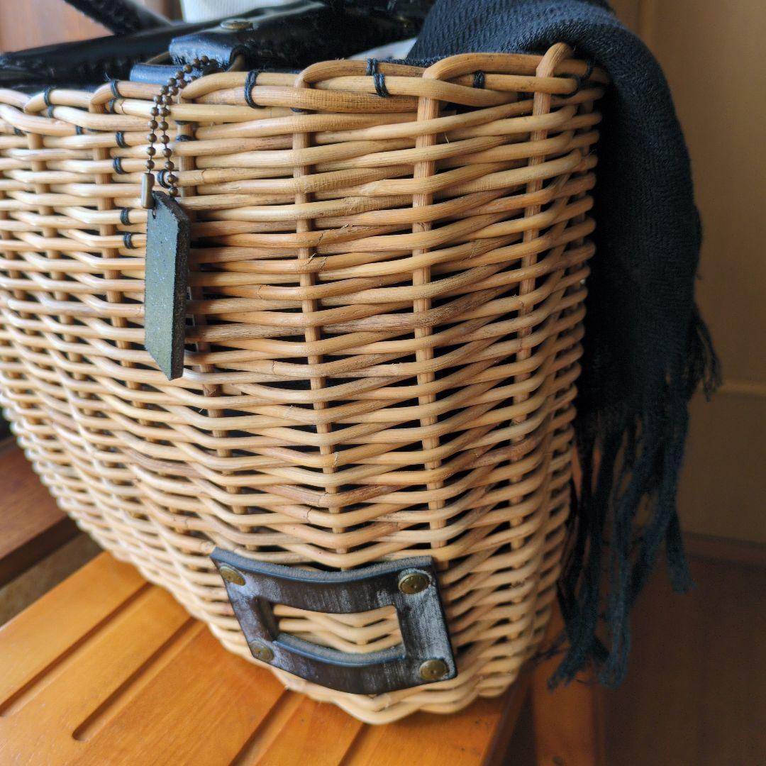 エバゴス ブライドルレザー✕紅藤（ミニトート）ブラック