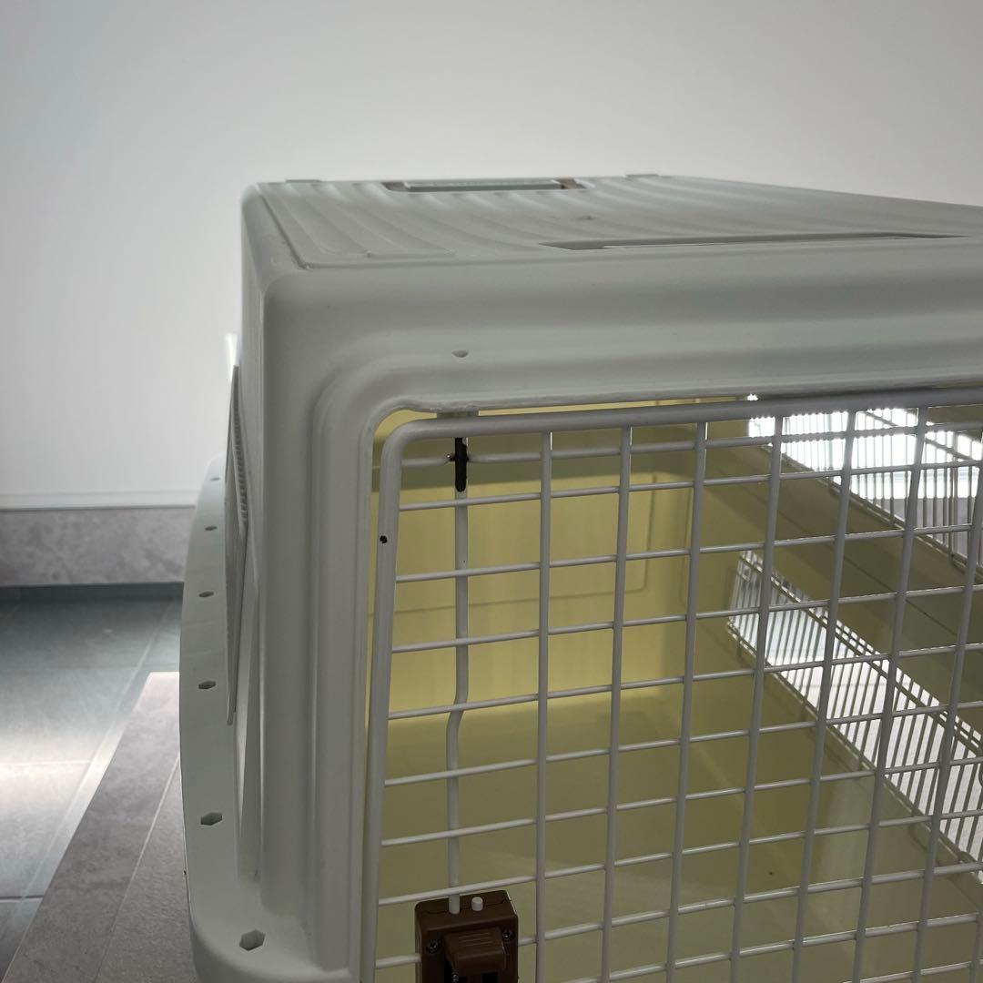アイリスオーヤマ ペットキャリー 大型犬用 ホワイト ケージ クレート Lサイズ