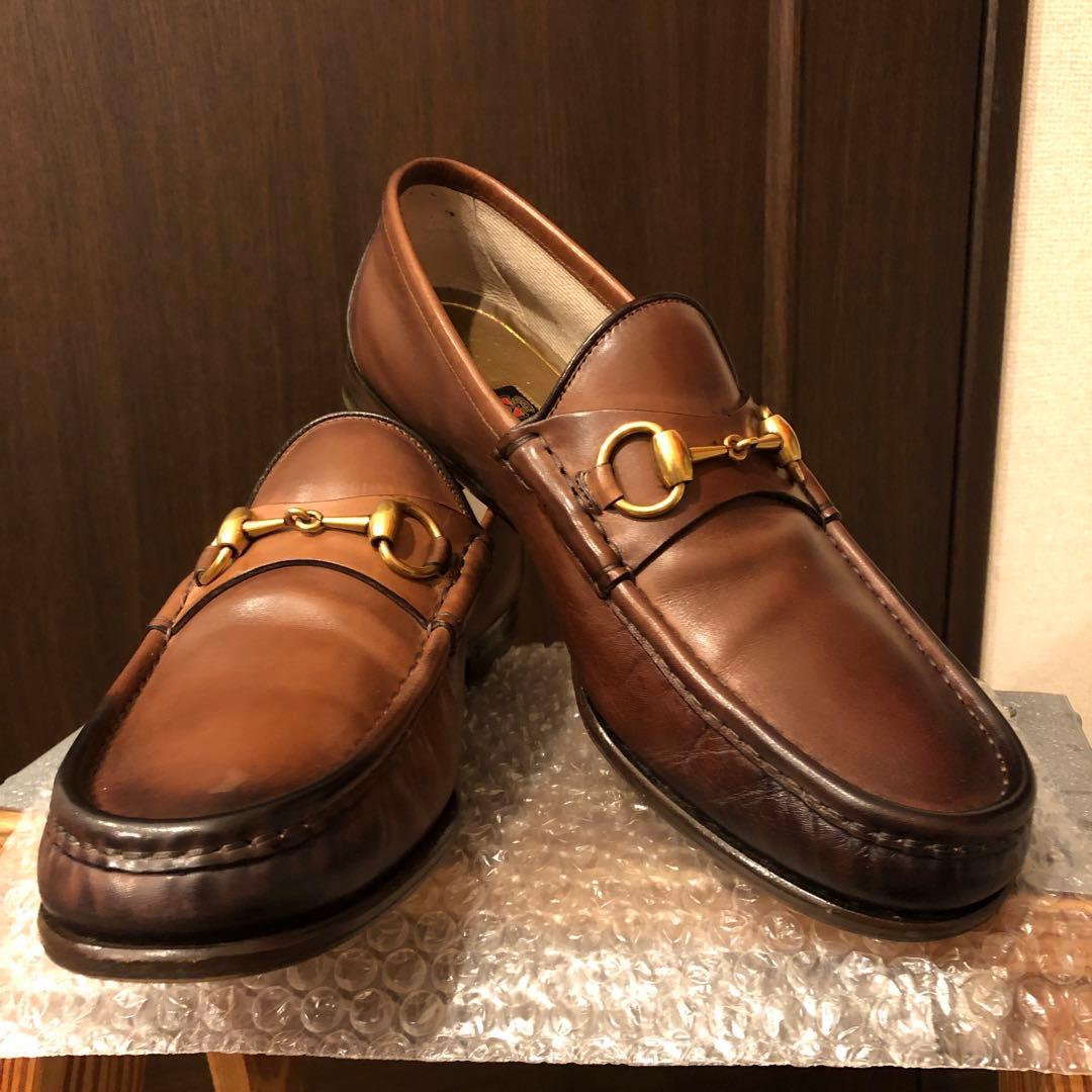 極上 GUCCI グッチ 1953 ビットモカシン ビットローファー 茶