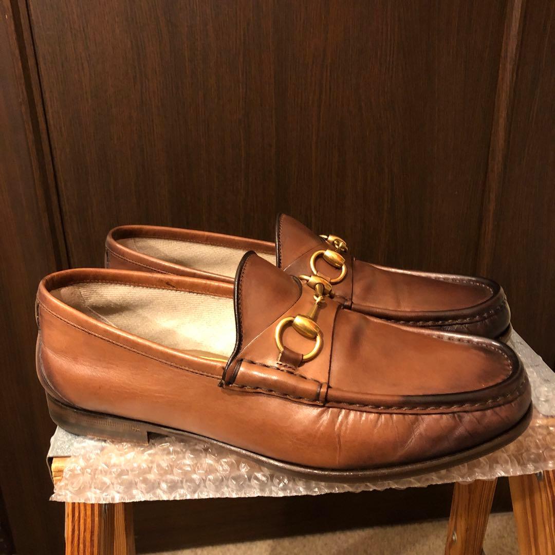 極上 GUCCI グッチ 1953 ビットモカシン ビットローファー 茶